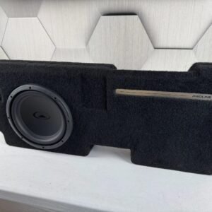 2015-2023 Ford F-150/F-250 Behind-Seat Single 10″ Enclosure, Loaded with Audiomobile Evo 2410