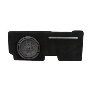 2015-2023 Ford F-150/F-250 Behind-Seat Single 10″ Enclosure, Loaded with Kicker CompRT 10