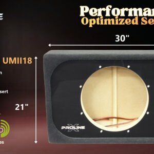 Dayton Audio Ultimax II UMII18 Ported Wedge Enclosure, Single 18″