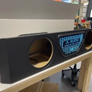 Front-Firing Vented Enclosure Loaded with Two JL Audio 10W6v3 Subwoofers for 2019-2026 GMC Sierra and Chevy Silverado