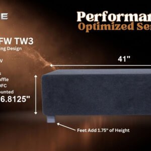 JL Audio 10TW3 Sealed Shallow Down Fire Wide Enclosure, Dual 10″