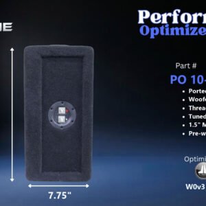 JL Audio 10W0v3 Ported Down Fire Enclosure, Single 10″
