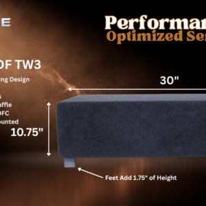 JL Audio 12TW3 Sealed Shallow Down Fire Enclosure, Dual 12″