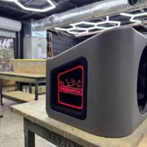 Quad Subwoofer Truck Enclosure with Dual LED-Lit Custom Artwork Panels