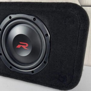 Single Shallow 10″ Sealed Subwoofer Enclosure, Loaded with Alpine RSW10