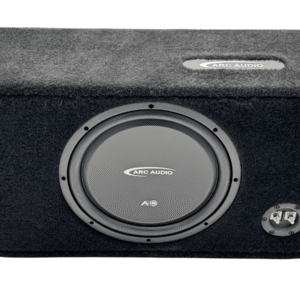 Single Shallow 10″ Sealed Subwoofer Enclosure, Loaded with Arc Audio A10