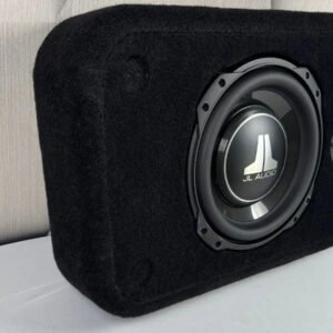 Single Shallow 10″ Sealed Subwoofer Enclosure, Loaded with JL Audio 10TW3