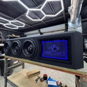 Triple 10-Inch Audio Dynamics 5000 Series Enclosure for 2019+ GMC Sierra Crew Cab