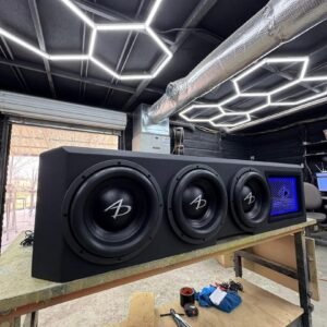 Triple 10-Inch Audio Dynamics 5000 Series Enclosure for 2019+ GMC Sierra Crew Cab