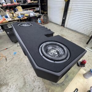 Triple 8-Inch Audio Dynamics 3000 Series Under-Seat Enclosure for Ford F-Series Crew Cab
