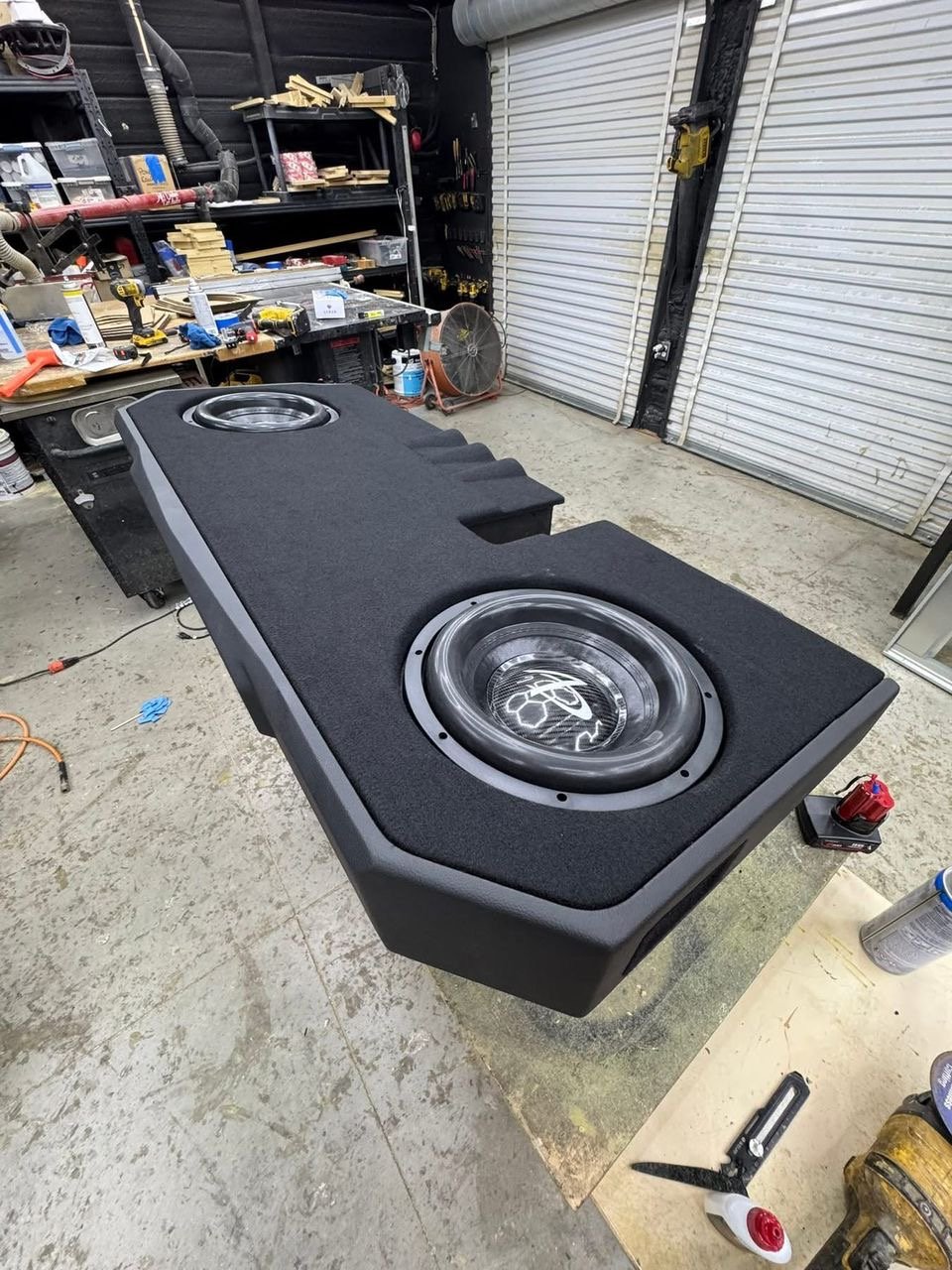 Triple 8-Inch Audio Dynamics 3000 Series Under-Seat Enclosure for Ford F-Series Crew Cab Triple 8-Inch Audio Dynamics 3000 Series Under-Seat Enclosure for Ford F-Series Crew Cab