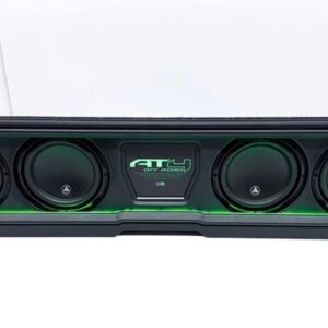 Under-Seat Enclosure Loaded with Four JL Audio 8W3v3 Subwoofers for 2019-2026 GMC Sierra and Chevy Silverado