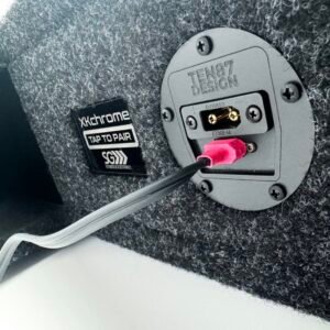 Under-Seat Vented Enclosure Loaded with Four Kicker L7S 8-Inch Subwoofers for 2019-2026 GMC Sierra and Chevy Silverado