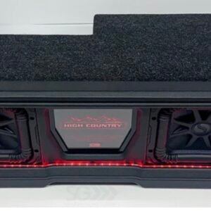 Under-Seat Vented Enclosure Loaded with Four Kicker L7S 8-Inch Subwoofers for 2019-2026 GMC Sierra and Chevy Silverado